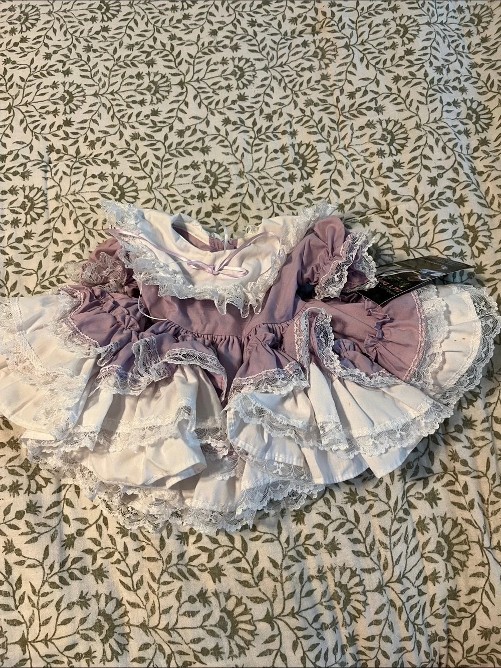 Lilac and White Ruffle Party Dress for Girls - Elegant Special Occasion Dress